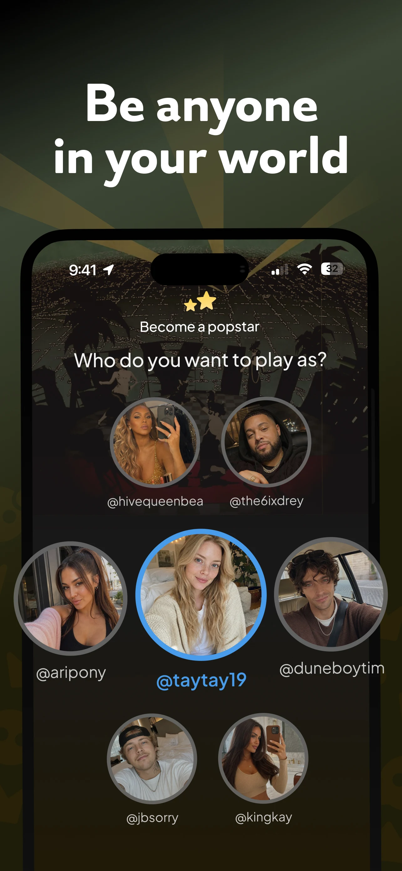 status - sims but social media screenshot